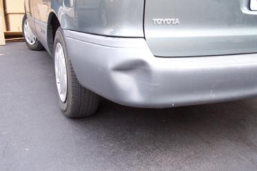 Dent on bumber repaired.